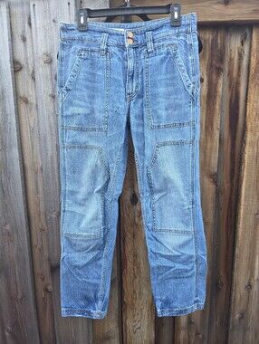 Pilcro /Anthropologie Womens Light Blue Straight Patchwork Jeans